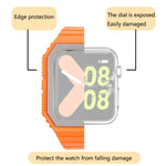 สายซิลิโคนพร้อมเคส สำหรับ Apple Watch Series, 7 41มม. / 6&SE&5&4 40มม. / 3&2&1 38มม., 7 45มม. / 6&SE&5&4 44มม. / 3&2&1 42มม.