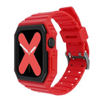 สายซิลิโคนพร้อมเคส สำหรับ Apple Watch Series, 7 41มม. / 6&SE&5&4 40มม. / 3&2&1 38มม., 7 45มม. / 6&SE&5&4 44มม. / 3&2&1 42มม.