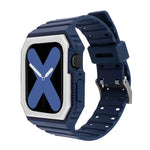 สายซิลิโคนพร้อมเคส สำหรับ Apple Watch Series, 7 41มม. / 6&SE&5&4 40มม. / 3&2&1 38มม., 7 45มม. / 6&SE&5&4 44มม. / 3&2&1 42มม.