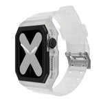 สายซิลิโคนพร้อมเคส สำหรับ Apple Watch Series, 7 41มม. / 6&SE&5&4 40มม. / 3&2&1 38มม., 7 45มม. / 6&SE&5&4 44มม. / 3&2&1 42มม.