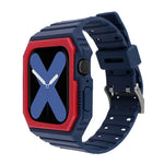 สายซิลิโคนพร้อมเคส สำหรับ Apple Watch Series, 7 41มม. / 6&SE&5&4 40มม. / 3&2&1 38มม., 7 45มม. / 6&SE&5&4 44มม. / 3&2&1 42มม.