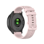 สายซิลิโคนลายตารางขนาด 20 มม. สำหรับ Samsung Galaxy Watch 4 ขนาด 40 มม. / 44 มม. สำหรับ Samsung Galaxy Watch 4 Classic ขนาด 42 มม. / 46 มม. สำหรับ Samsung Galaxy Watch 3 ขนาด 41 มม. สำหรับ Samsung Galaxy Watch Active 2 ขนาด 40 มม. / 44 มม.