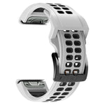 26mm Two-Color Two-Hole Silicone Quick Release Watch Strap, For Garmin Fenix 7X