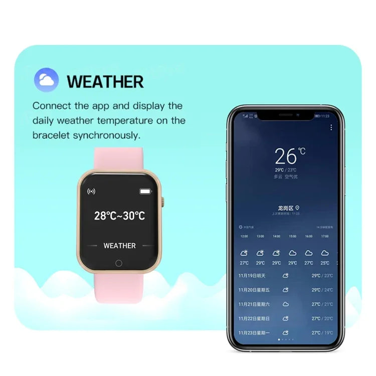 นาฬิกาอัจฉริยะหน้าจอสี D20L 1.3 นิ้ว กันน้ำมาตรฐาน IP67