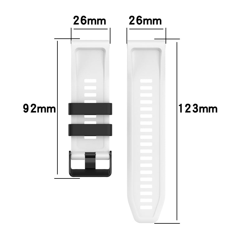 26mm Silicone Mixing Color Watch Strap, For Garmin Fenix 3, For Garmin Fenix 3 HR, For Garmin Fenix 3 Sapphire