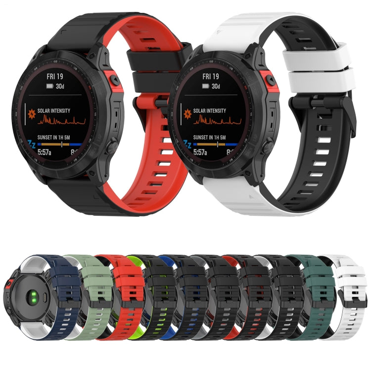 26mm Silicone Mixing Color Watch Strap, For Garmin Fenix 3, For Garmin Fenix 3 HR, For Garmin Fenix 3 Sapphire