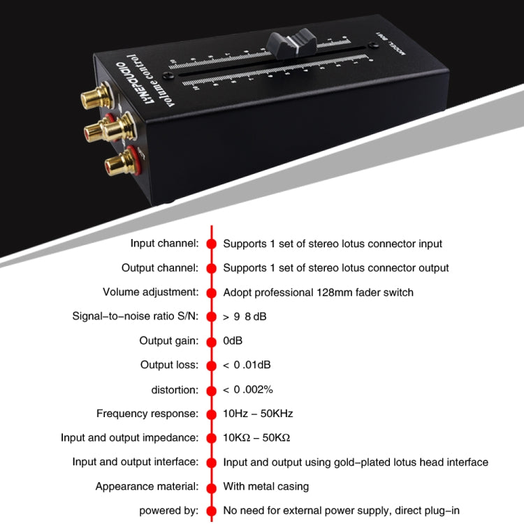 กล่องลำโพงพรีแอมป์แบบพาสซีฟ RCA ไม่มีพลังงาน ปรับระดับเสียงไม่ได้ ตัวควบคุม, พรีแอมป์แบบพาสซีฟ