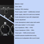 B066 มิกเซอร์เสียงสเตอริโอ 8 ช่อง RCA แบบพาสซีฟ ไม่มีแหล่งจ่ายไฟ, 8 ช่อง RCA