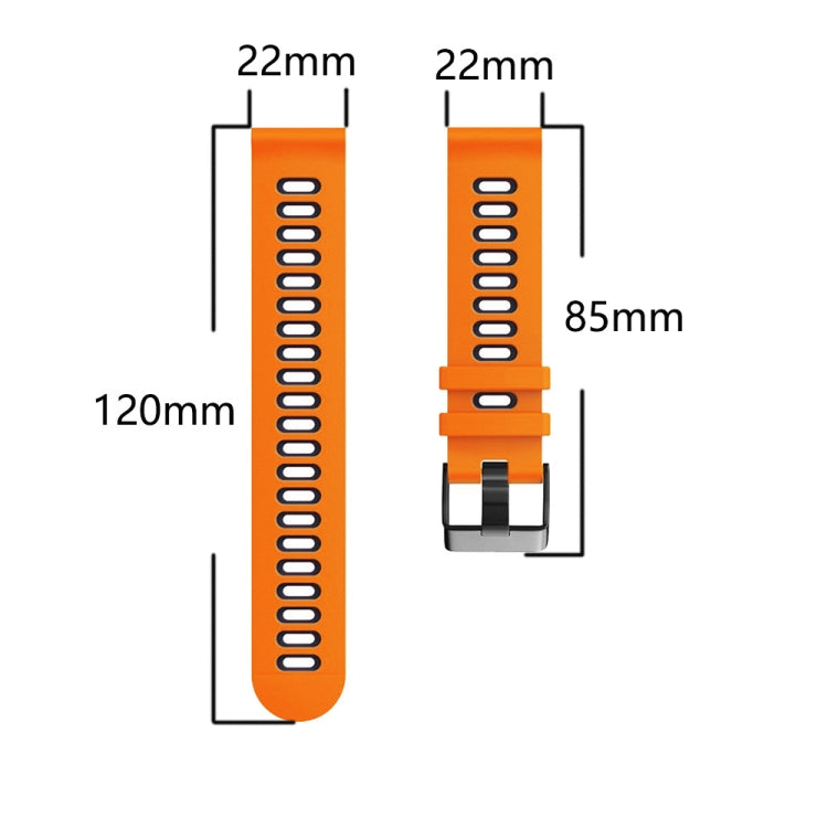 22mm Mixed-Color Silicone Strap, For Huawei Watch GT 42mm / 46mm, For Huawei Watch GT2 46mm