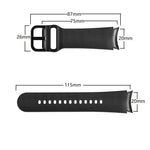 สายหนังติดซิลิโคน 20 มม. สำหรับ Samsung Galaxy Watch 4 40 มม., Samsung Galaxy Watch 4 44 มม., สำหรับ Samsung Galaxy Watch 4 Classic 42 มม., สำหรับ Samsung Galaxy Watch 4 Classic 46 มม.