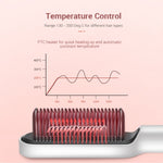 เครื่องหนีบผม K-SKIN KD380 เครื่องหนีบผมไฟฟ้า เครื่องม้วนผมหวีแปรงเซรามิก PTC ความร้อน หวีแปรงผมตรง ปลั๊ก UK สีดำ ปลั๊ก UK สีขาว ปลั๊ก EU สีดำ ปลั๊ก EU สีขาว