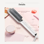 เครื่องหนีบผม K-SKIN KD380 เครื่องหนีบผมไฟฟ้า เครื่องม้วนผมหวีแปรงเซรามิก PTC ความร้อน หวีแปรงผมตรง ปลั๊ก UK สีดำ ปลั๊ก UK สีขาว ปลั๊ก EU สีดำ ปลั๊ก EU สีขาว
