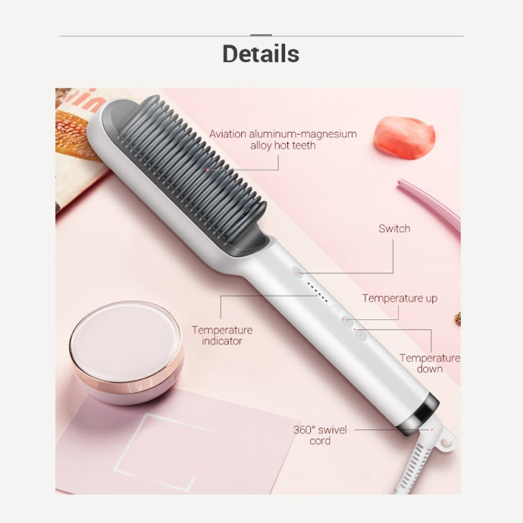 เครื่องหนีบผม K-SKIN KD380 เครื่องหนีบผมไฟฟ้า เครื่องม้วนผมหวีแปรงเซรามิก PTC ความร้อน หวีแปรงผมตรง ปลั๊ก UK สีดำ ปลั๊ก UK สีขาว ปลั๊ก EU สีดำ ปลั๊ก EU สีขาว