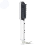 เครื่องหนีบผม K-SKIN KD380 เครื่องหนีบผมไฟฟ้า เครื่องม้วนผมหวีแปรงเซรามิก PTC ความร้อน หวีแปรงผมตรง ปลั๊ก UK สีดำ ปลั๊ก UK สีขาว ปลั๊ก EU สีดำ ปลั๊ก EU สีขาว