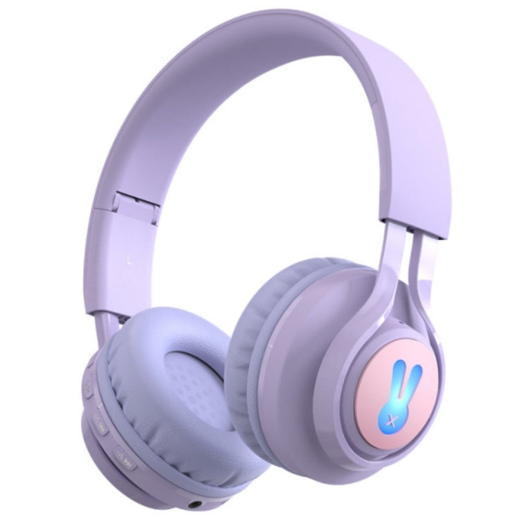 BT06C+ Children Head-mounted Cute Wireless Bluetooth Headset with Microphone & LED Light