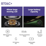 BT06C+ Children Head-mounted Cute Wireless Bluetooth Headset with Microphone & LED Light