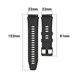 22mm Vertical Silicone Watch band, For Huawei Watch GT 42mm/46mm, For Huawei Watch GT2 46MM, For Honor Magic Watch 2 46m, For Honor Magic Watch
