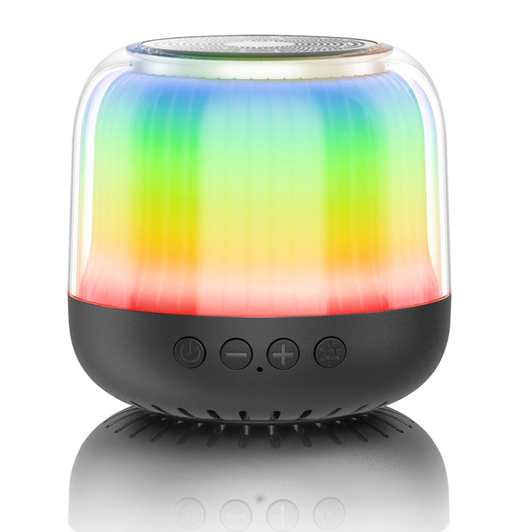 JY12 ลำโพงบลูทูธไร้สายพร้อมไฟ LED RGB เต็มจอ