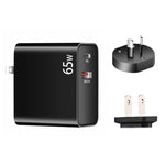 อะแดปเตอร์ชาร์จแล็ปท็อป PD-65W USB-C / Type-C + QC3.0 USB, ปลั๊ก AU / ปลั๊ก US, ปลั๊ก AU / ปลั๊ก US