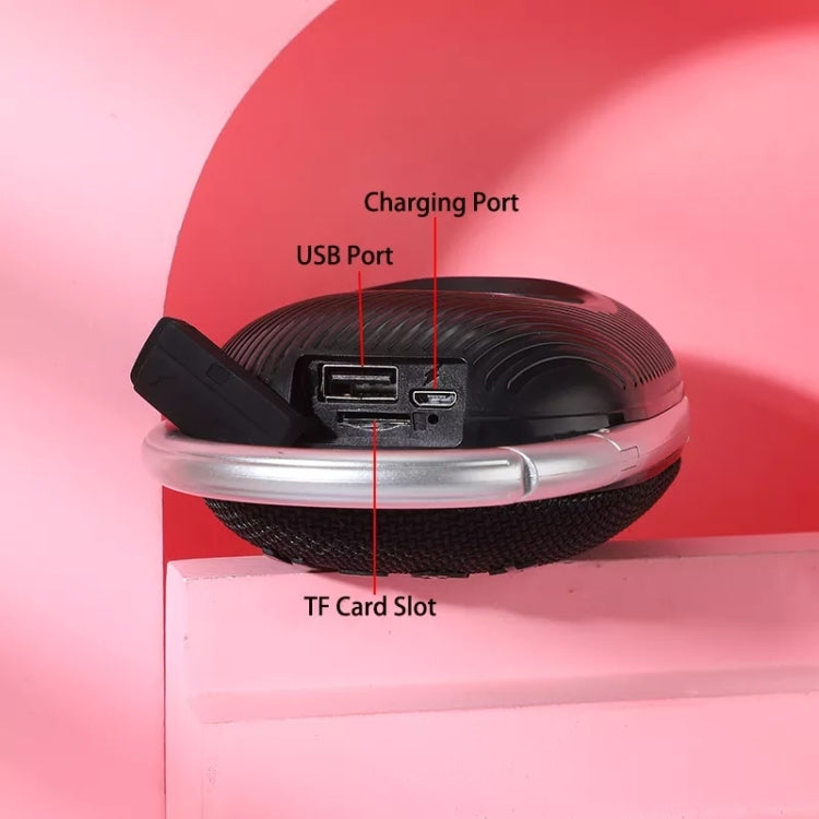 T&G TG321 ลำโพงมินิไร้สายพกพากลางแจ้ง TWS พร้อมไฟ LED, TG321