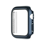 เคส PC ชุบไฟฟ้าสีเดียวพร้อมฟิล์มกระจกนิรภัย สำหรับ Apple Watch Series 9 / 8 / 7 45มม., สำหรับ Apple Watch Series 8 / 7 45มม., สำหรับ Apple Watch Series 6/5/4/SE 44มม., สำหรับ Apple Watch Series 3/2/1 42มม., สำหรับ Apple Watch Series 9 / 8 / 7 41มม.