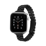 สายรัดนาฬิกาโลหะครึ่งวงกลมสามเม็ด สำหรับ Apple Watch Series 7 45 มม. / 6&SE&5&4 44 มม. / 3&2&1 42 มม., 7 41 มม. / 6&SE&5&4 40 มม. / 3&2&1 38 มม.
