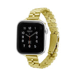 สายรัดนาฬิกาโลหะครึ่งวงกลมสามเม็ด สำหรับ Apple Watch Series 7 45 มม. / 6&SE&5&4 44 มม. / 3&2&1 42 มม., 7 41 มม. / 6&SE&5&4 40 มม. / 3&2&1 38 มม.