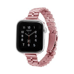 สายรัดนาฬิกาโลหะครึ่งวงกลมสามเม็ด สำหรับ Apple Watch Series 7 45 มม. / 6&SE&5&4 44 มม. / 3&2&1 42 มม., 7 41 มม. / 6&SE&5&4 40 มม. / 3&2&1 38 มม.
