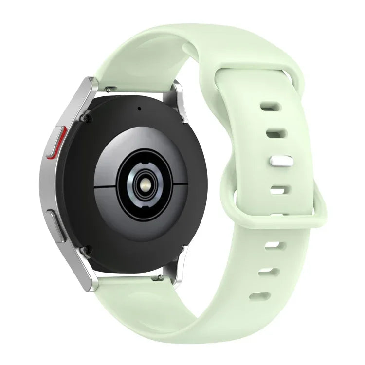 สายซิลิโคนสีพื้นขนาด 20 มม. สำหรับ Samsung Galaxy Watch Active 40 มม., สำหรับ Samsung Galaxy Watch 42 มม., สำหรับ Samsung Galaxy Gear Sport, สำหรับ Samsung Gear S2 Classic