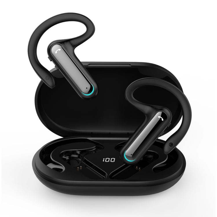 FW5 หูฟังกีฬาไร้สาย BT5.2 แบบไม่ใส่ในหู ระบบ Bone Conduction TWS รองรับผู้ช่วยเสียง รุ่น FW5 สีดำ