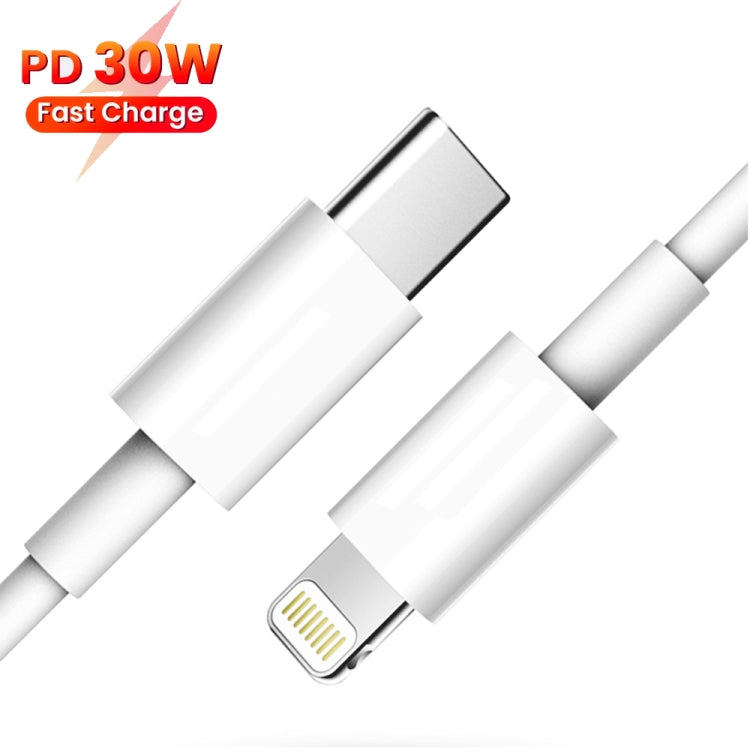 สายชาร์จและซิงค์ข้อมูลเร็ว PD30W USB-C / Type-C เป็น 8 Pin สำหรับ iPhone Series ความยาว 1m, 1.5m, 2m