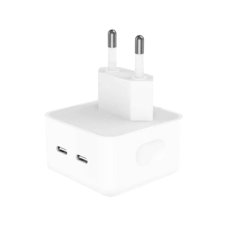 อะแดปเตอร์ชาร์จไฟ PD 35W สองพอร์ต USB-C / Type-C สำหรับ iPhone / iPad ปลั๊ก EU