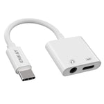 สายอะแดปเตอร์ข้อมูล ENKAY ENK-AT106 USB-C / Type-C เป็นเสียง 3.5 มม. + หูฟังและชาร์จ Type-C