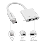 สายอะแดปเตอร์ข้อมูล ENKAY ENK-AT106 USB-C / Type-C เป็นเสียง 3.5 มม. + หูฟังและชาร์จ Type-C