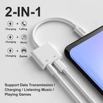 สายอะแดปเตอร์ข้อมูล ENKAY ENK-AT106 USB-C / Type-C เป็นเสียง 3.5 มม. + หูฟังและชาร์จ Type-C