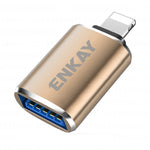อะแดปเตอร์ OTG อลูมิเนียมอัลลอย 8 Pin ตัวผู้เป็น USB 3.0 ตัวเมีย รุ่น ENKAY ENK-AT110, ENK-AT110