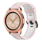 สายซิลิโคนลายแนวตั้งสองสีขนาด 20 มม. สำหรับ Samsung Galaxy Watch 42 มม., สำหรับ Samsung Gear Sport, สำหรับ Samsung Gear S2 Classic