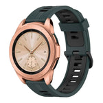สายซิลิโคนลายแนวตั้งสองสีขนาด 20 มม. สำหรับ Samsung Galaxy Watch 42 มม., สำหรับ Samsung Gear Sport, สำหรับ Samsung Gear S2 Classic