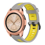 สายซิลิโคนลายแนวตั้งสองสีขนาด 20 มม. สำหรับ Samsung Galaxy Watch 42 มม., สำหรับ Samsung Gear Sport, สำหรับ Samsung Gear S2 Classic
