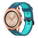 สายซิลิโคนลายแนวตั้งสองสีขนาด 20 มม. สำหรับ Samsung Galaxy Watch 42 มม., สำหรับ Samsung Gear Sport, สำหรับ Samsung Gear S2 Classic