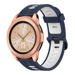 สายซิลิโคนลายแนวตั้งสองสีขนาด 20 มม. สำหรับ Samsung Galaxy Watch 42 มม., สำหรับ Samsung Gear Sport, สำหรับ Samsung Gear S2 Classic