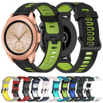สายซิลิโคนลายแนวตั้งสองสีขนาด 20 มม. สำหรับ Samsung Galaxy Watch 42 มม., สำหรับ Samsung Gear Sport, สำหรับ Samsung Gear S2 Classic