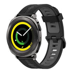 สายซิลิโคนลายแนวตั้งสองสีขนาด 20 มม. สำหรับ Samsung Galaxy Watch 42 มม., สำหรับ Samsung Gear Sport, สำหรับ Samsung Gear S2 Classic