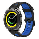 สายซิลิโคนลายแนวตั้งสองสีขนาด 20 มม. สำหรับ Samsung Galaxy Watch 42 มม., สำหรับ Samsung Gear Sport, สำหรับ Samsung Gear S2 Classic