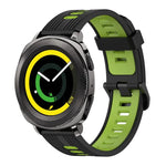 สายซิลิโคนลายแนวตั้งสองสีขนาด 20 มม. สำหรับ Samsung Galaxy Watch 42 มม., สำหรับ Samsung Gear Sport, สำหรับ Samsung Gear S2 Classic