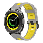 สายซิลิโคนลายแนวตั้งสองสีขนาด 20 มม. สำหรับ Samsung Galaxy Watch 42 มม., สำหรับ Samsung Gear Sport, สำหรับ Samsung Gear S2 Classic