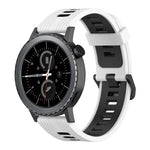 สายซิลิโคนลายแนวตั้งสองสีขนาด 20 มม. สำหรับ Samsung Galaxy Watch 42 มม., สำหรับ Samsung Gear Sport, สำหรับ Samsung Gear S2 Classic