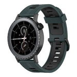 สายซิลิโคนลายแนวตั้งสองสีขนาด 20 มม. สำหรับ Samsung Galaxy Watch 42 มม., สำหรับ Samsung Gear Sport, สำหรับ Samsung Gear S2 Classic