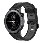 สายซิลิโคนลายแนวตั้งสองสีขนาด 20 มม. สำหรับ Samsung Galaxy Watch 42 มม., สำหรับ Samsung Gear Sport, สำหรับ Samsung Gear S2 Classic
