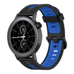 สายซิลิโคนลายแนวตั้งสองสีขนาด 20 มม. สำหรับ Samsung Galaxy Watch 42 มม., สำหรับ Samsung Gear Sport, สำหรับ Samsung Gear S2 Classic